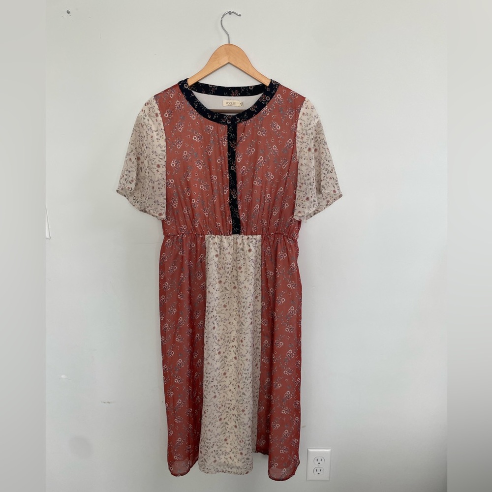 Roolee’s McKenna Floral Dress in Dark Salmon